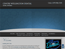 Tablet Screenshot of centrewellingtondental.com